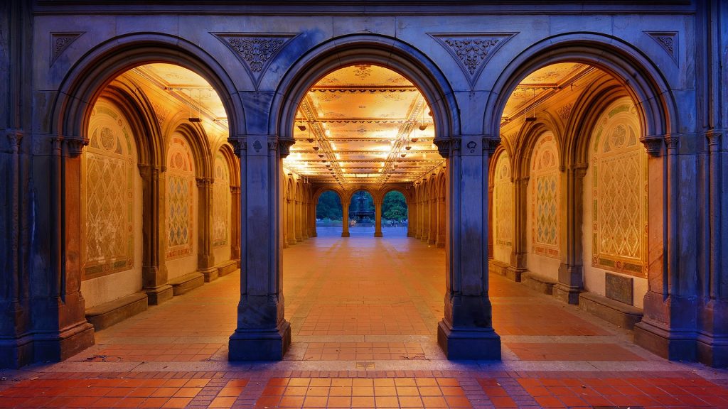 Central Park in 1 Hour — The Ultimate Fast Itinerary by Pedicab 1 Bethesda Terrace arcade in Central Park, a highlight of the 1-hour pedicab itinerary