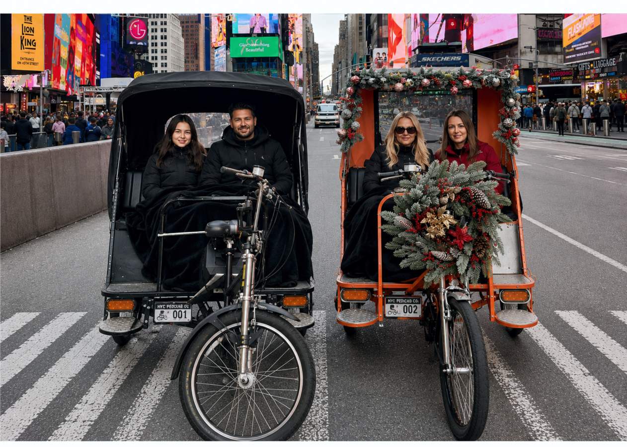 Central Park Christmas Tour NYC 1 Holiday season pedicab ride in Central Park