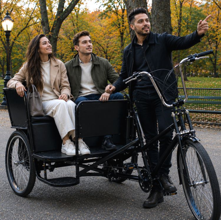 NYC Pedicab Tours Gallery 9 Sit Back and Relax — NYC pedicab tours gallery